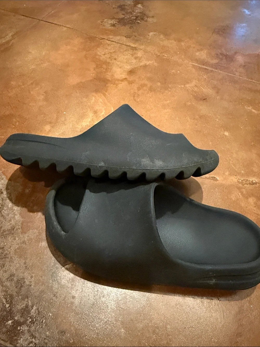 Yeezy Men's Black Slide Sandals - Minimal Open-Toe Slip-Ons
